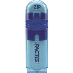 Ластик выдвижной FACTIS ZIP (Испания), 80&times;10&times;10 мм, белый, пластиковый корпус ассорти, PTF1030
