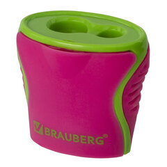 Точилка BRAUBERG &laquo;Mix Dual&raquo;, 2 отверстия для чернографитных карандашей (в том числе утолщенных), с контейнером, корпус ассорти, 228449