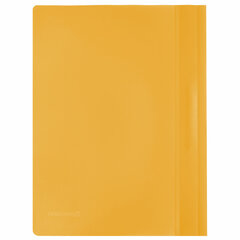 Скоросшиватель пластиковый BRAUBERG, А4, 130/<wbr/>180 мкм, желтый, 228671