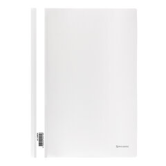 Скоросшиватель пластиковый BRAUBERG, А4, 130/<wbr/>180 мкм, белый, 228676
