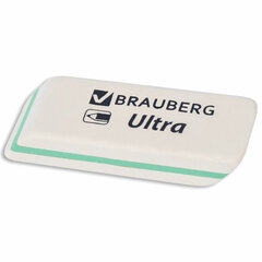 Ластик BRAUBERG &laquo;Ultra&raquo;, 50&times;14&times;8 мм, белый, детали ассорти, натуральный каучук, 228704