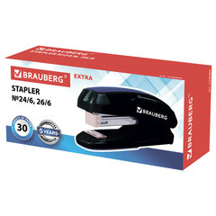 Степлер №24/<wbr/>6, 26/<wbr/>6 BRAUBERG &laquo;Extra&raquo;, до 30 листов, черно-синий, 229084