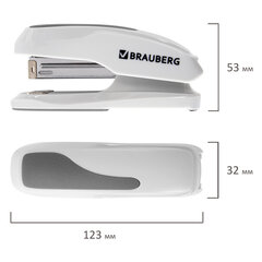 Степлер №24/<wbr/>6, 26/<wbr/>6 BRAUBERG &laquo;Extra&raquo;, до 30 листов, серый, 229089