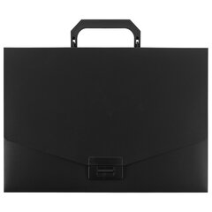 Портфель пластиковый STAFF А4 (320&times;225&times;36 мм), без отделений, черный, 229241