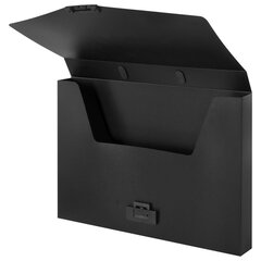 Портфель пластиковый STAFF А4 (320&times;225&times;36 мм), без отделений, черный, 229241