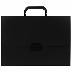 Портфель пластиковый STAFF А4 (330&times;235&times;36 мм), 7 отделений, индексные ярлыки, черный, 229243