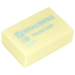 Ластики BRAUBERG &laquo;Pastel Soft&raquo; НАБОР 12 шт., размер ластика 31&times;20&times;10 мм, экологичный ПВХ, 229598