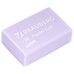 Ластики BRAUBERG &laquo;Pastel Soft&raquo; НАБОР 12 шт., размер ластика 31&times;20&times;10 мм, экологичный ПВХ, 229598