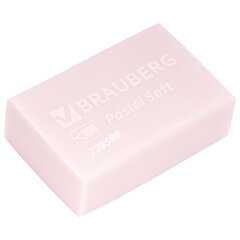 Ластики BRAUBERG &laquo;Pastel Soft&raquo; НАБОР 12 шт., размер ластика 31&times;20&times;10 мм, экологичный ПВХ, 229598