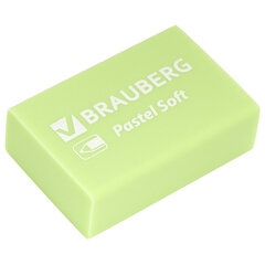 Ластики BRAUBERG &laquo;Pastel Soft&raquo; НАБОР 12 шт., размер ластика 31&times;20&times;10 мм, экологичный ПВХ, 229598