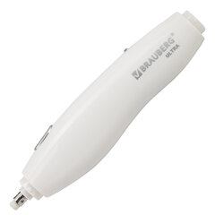 Ластик электрический BRAUBERG &laquo;ULTRA&raquo;, АККУМУЛЯТОР, зарядка USB, + 16 сменных ластиков, 229609