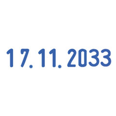Датер-мини, месяц ЦИФРАМИ, ДЛЯ БАНКА, оттиск 20&times;3,8 мм, синий,TRODAT 4810 P4, корпус черный, подушка