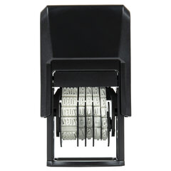 Датер-мини, месяц ЦИФРАМИ, ДЛЯ БАНКА, оттиск 20&times;3,8 мм, синий,TRODAT 4810 P4, корпус черный, подушка