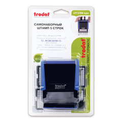 Штамп самонаборный 5-строчный, оттиск 58&times;22 мм, синий без рамки, TRODAT 4913 P4, КАССЫ В КОМПЛЕКТЕ
