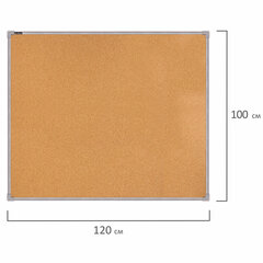 Доска пробковая для объявлений 100&times;120 см, металлическая рамка, BS, П-120