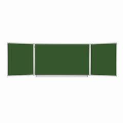 Доска для мела магнитная 3-х элементная 100&times;150/<wbr/>300 см, 5 рабочих поверхностей, зеленая, BRAUBERG, 231707