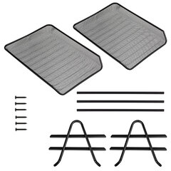 Лоток горизонтальный металлический для бумаг, 2 секции, BRAUBERG &laquo;Germanium&raquo;, А4 (355&times;205&times;295 мм), черный, 231950