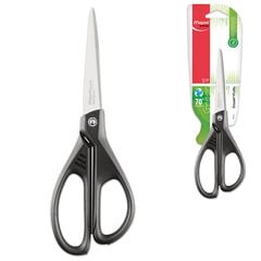 Ножницы MAPED (Франция) &laquo;Essentials Green&raquo;, 210 мм, черные, эргономичные ручки, картонная упаковка с европодвесом, 468110