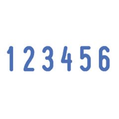 Нумератор 6 разрядов, оттиск 15&times;3,8 мм, синий, TRODAT 4836 P4, корпус черный, подушка