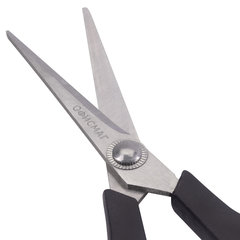 Ножницы ОФИСМАГ &laquo;Soft Grip&raquo;, 190 мм, резиновые вставки, черно-красные, 3-х сторонняя заточка, 236456