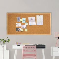 Доска пробковая для объявлений 100&times;200 см, коричневая рамка из МДФ, 2&times;3 OFFICE, (Польша), TC1020
