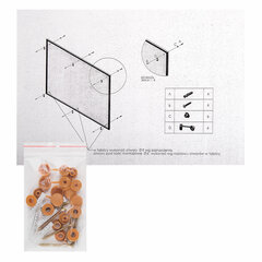 Доска пробковая для объявлений 100&times;200 см, коричневая рамка из МДФ, 2&times;3 OFFICE, (Польша), TC1020