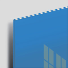 Доска магнитно-маркерная стеклянная 45&times;45 см, 3 магнита, СИНЯЯ, BRAUBERG, 236741