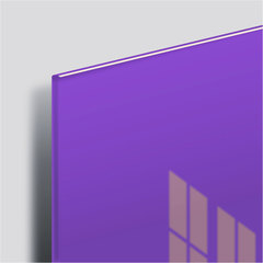 Доска магнитно-маркерная стеклянная 45&times;45 см, 3 магнита, ФИОЛЕТОВАЯ, BRAUBERG, 236743