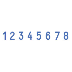 Нумератор ручной ленточный, 8 разрядов, оттиск 38&times;5 мм, синий, TRODAT 1558