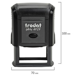 Оснастка для штампа, оттиск 50&times;30 мм, синий, TRODAT 4929 P3, корпус черный, подушка