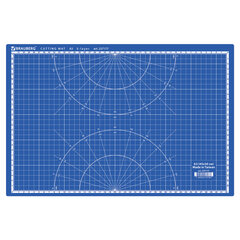 Коврик (мат) для резки BRAUBERG EXTRA 5-слойный, А3 (450&times;300 мм), двусторонний, толщина 3 мм, синий, 237177