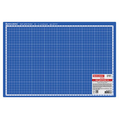 Коврик (мат) для резки BRAUBERG EXTRA 5-слойный, А3 (450&times;300 мм), двусторонний, толщина 3 мм, синий, 237177