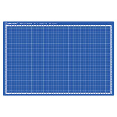 Коврик (мат) для резки BRAUBERG EXTRA 5-слойный, А3 (450&times;300 мм), двусторонний, толщина 3 мм, синий, 237177