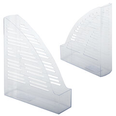 Лоток вертикальный для бумаг BRAUBERG &laquo;Standard&raquo;, 245&times;70&times;295 мм, прозрачный, 237223