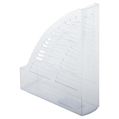 Лоток вертикальный для бумаг BRAUBERG &laquo;Standard&raquo;, 245&times;70&times;295 мм, прозрачный, 237223