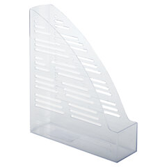 Лоток вертикальный для бумаг BRAUBERG &laquo;Standard&raquo;, 245&times;70&times;295 мм, прозрачный, 237223
