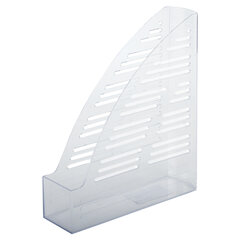 Лоток вертикальный для бумаг BRAUBERG &laquo;Standard&raquo;, 245&times;70&times;295 мм, прозрачный, 237223