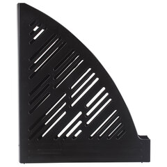 Лоток вертикальный для бумаг BRAUBERG &laquo;Standard+&raquo;, 250&times;90&times;300 мм, черный, 237224