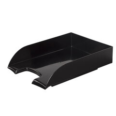 Лоток горизонтальный для бумаг BRAUBERG &laquo;Office style&raquo;, 320&times;245&times;65 мм, черный, 237286