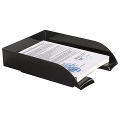 Лоток горизонтальный для бумаг BRAUBERG &laquo;Office style&raquo;, 320&times;245&times;65 мм, черный, 237286