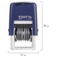 Нумератор 6-разрядный STAFF, оттиск 22&times;4 мм, &laquo;Printer 7836&raquo;, 237434
