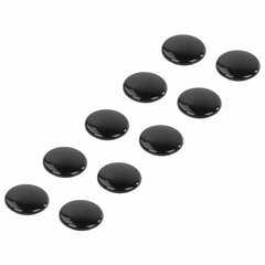 Магниты BRAUBERG &laquo;BLACK&WHITE&raquo; УСИЛЕННЫЕ 30 мм, НАБОР 10 шт., черные, 237466