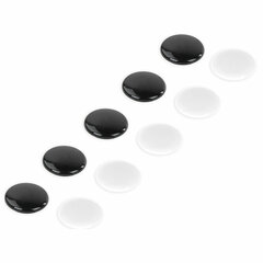 Магниты BRAUBERG &laquo;BLACK&WHITE&raquo; УСИЛЕННЫЕ 30 мм, НАБОР 10 шт., черные/<wbr/>белые, 237468