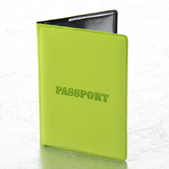 Обложка для паспорта, мягкий полиуретан, &laquo;PASSPORT&raquo;, салатовая, STAFF, 237607