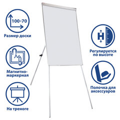 Доска-флипчарт магнитно-маркерная 70&times;100 см, на треноге, Польша, BRAUBERG Extra, 237724