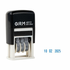Датер-мини месяц цифрами, оттиск 20&times;3,8 мм синий, GRM 4810 BANK, 124131001