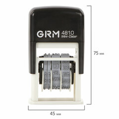 Датер-мини месяц буквами, оттиск 20&times;3,8 мм синий, GRM 4810, 124131000