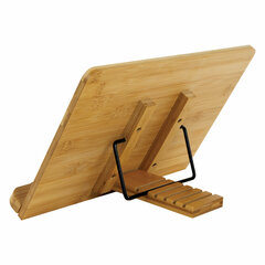 Подставка для книг и планшетов большая бамбуковая BRAUBERG, 34&times;24 см, регулируемый наклон, 237896