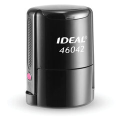 Оснастка для печатей оттиск D=42 мм, синий, TRODAT IDEAL 46042 P2, корпус черный, с крышкой, подушка