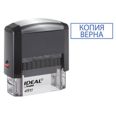 Штамп стандартный &laquo;КОПИЯ ВЕРНА&raquo; В РАМКЕ, оттиск 38&times;14 мм, синий, TRODAT IDEAL 4911 DB-3.45